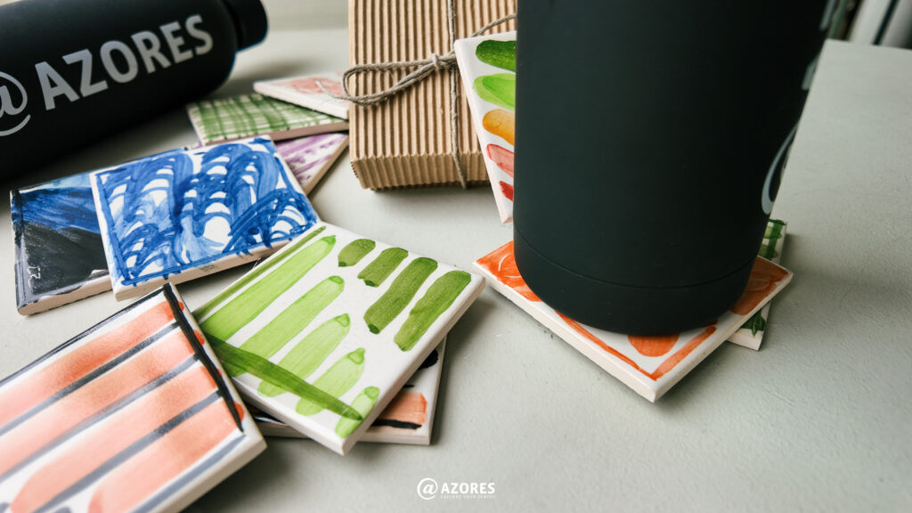 Bases de Copo em Azulejo Azores Ticket Office com a nossa Garrafa