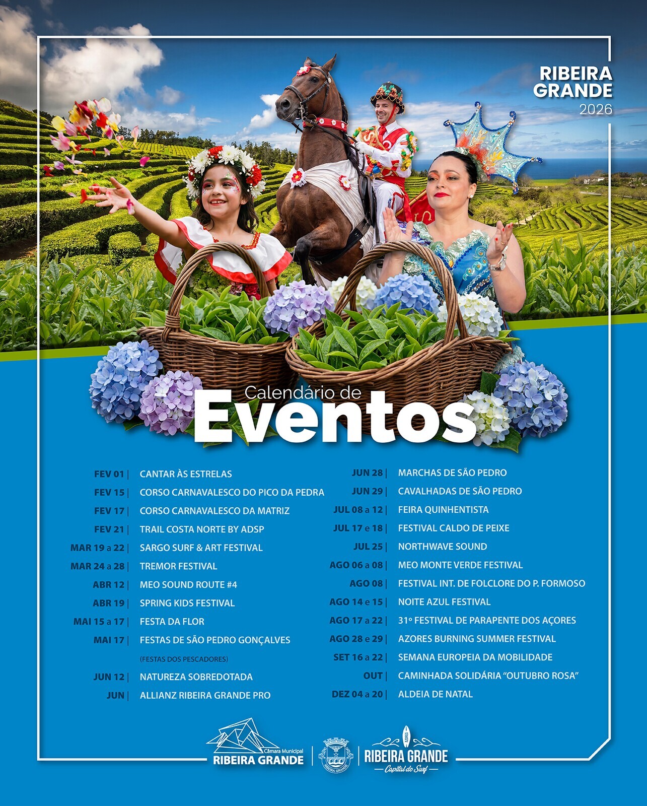 Calendário de Eventos Ribeira Grande 2026